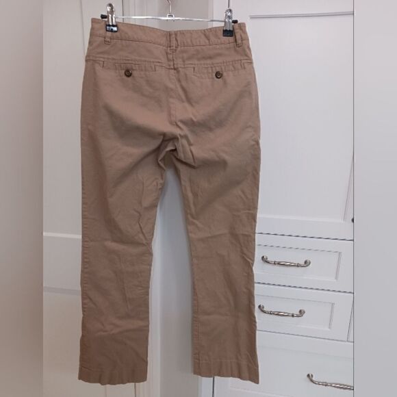 Gap Khaki Cotton Stretch Hip Slung Fit Pants Tan size 0 - Picture 6 of 13